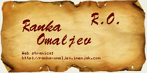 Ranka Omaljev vizit kartica